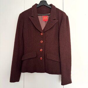Kenzo 90s VTG Burgundy Wool Blazer